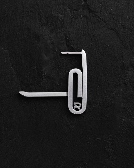 Silver single earring CLIP 3