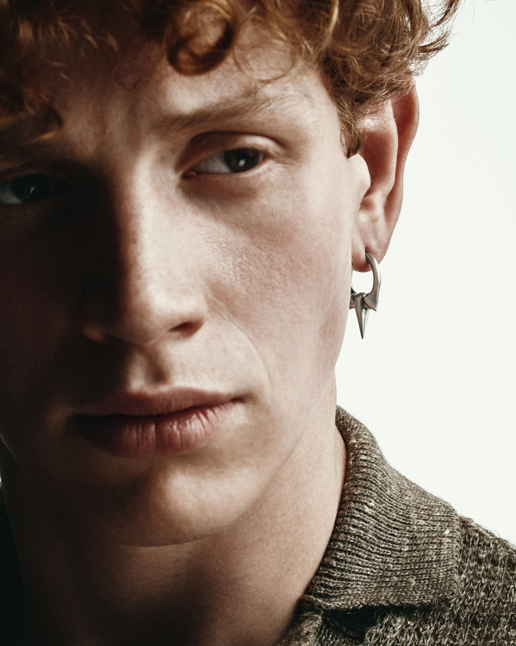 Silver single earring WANDERER 2