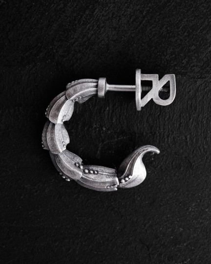 Срібна моносережка SCORPIO / Сережки