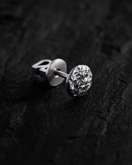 Срібна моносережка MOON / Сережки + 3