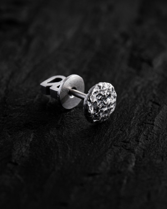Срібна моносережка MOON / Сережки + 3