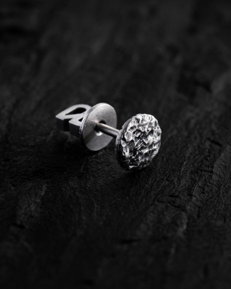 Silver Single Earring MOON 2 Reytel Silver Single Earring MOON 2