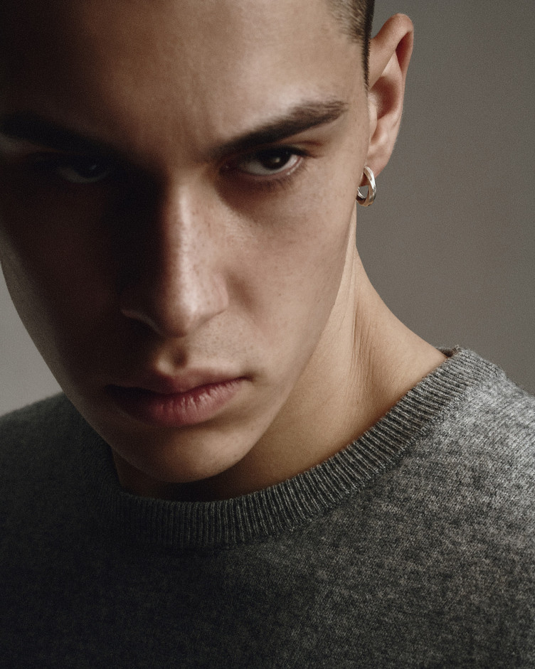 Серебряная серьга - кольцо VIR 2