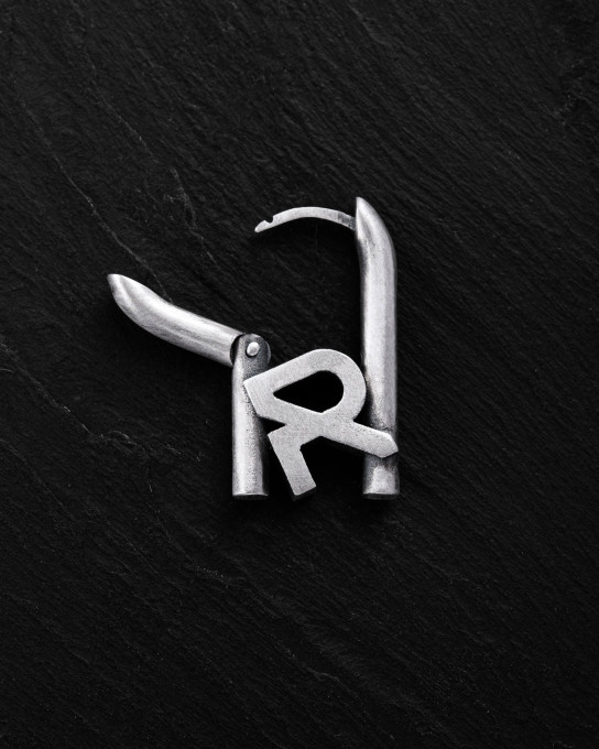 Серебряная моносерьга REYTEL / Серьги + 5
