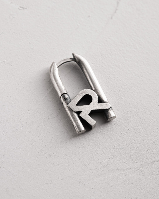 Серебряная моносерьга REYTEL / Серьги + 6