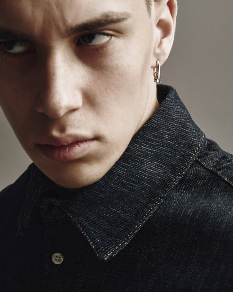 Моносерьга REYTEL (белое золото) 4