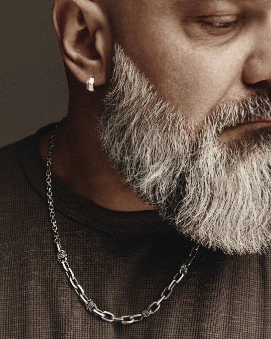 Серебряная моносерьга FACETS / Серьги + 2