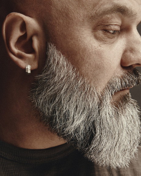 Серебряная моносерьга FACETS 4