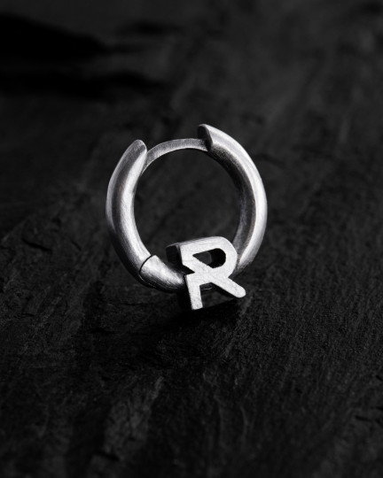 Серебряная моносерьга REYTEL / Серьги + 4