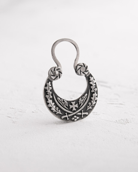 Серебряная моносерьга ШАБЛИ 4
