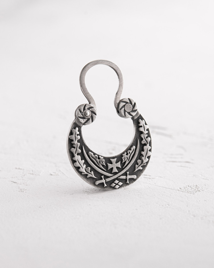 Серебряная моносерьга ШАБЛИ 4