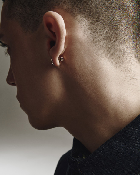 Моносерьга COMPASS (желтое золото) 4