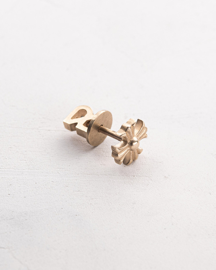 Mono earring CROIX DES TEMPLIERS ​(14k yellow gold) 4