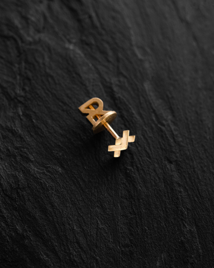 Mono earring REDEL ​(14k yellow gold) 2
