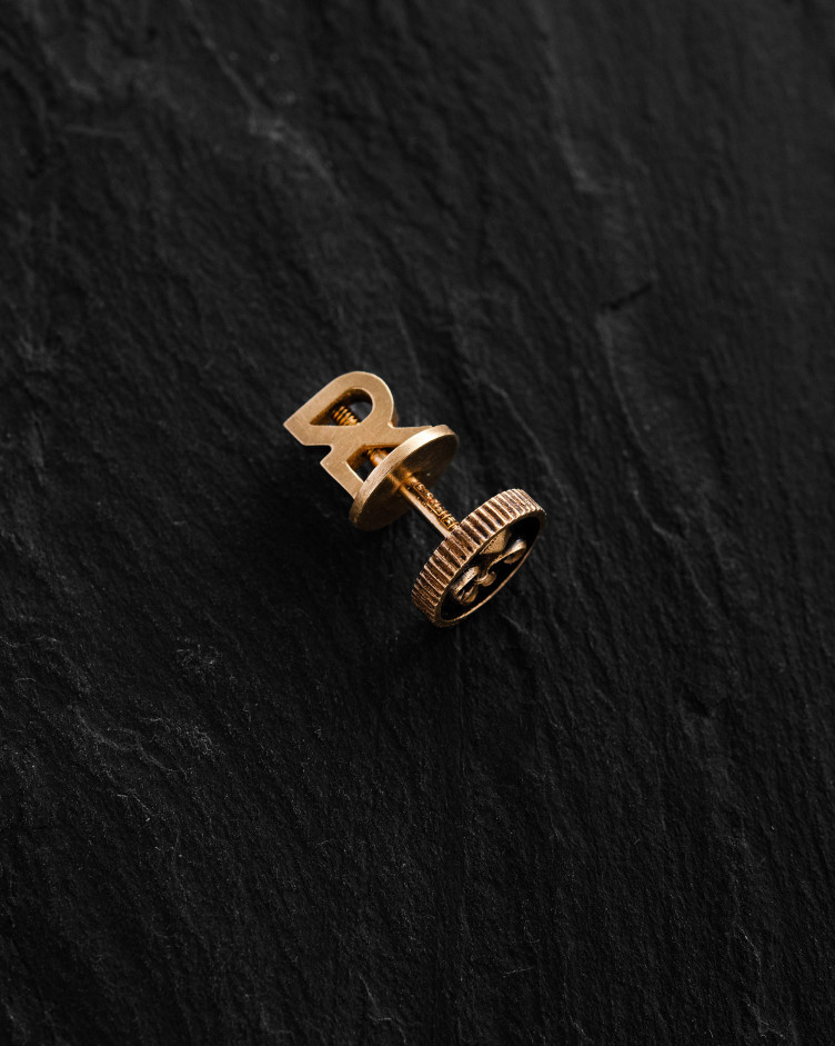 Mono earring FLEUR DE LIS ​(14k yellow gold) 2