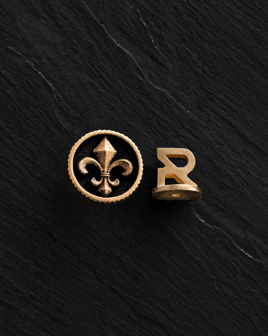 Моносережка FLEUR DE LIS (жовте золото) / Сережки
