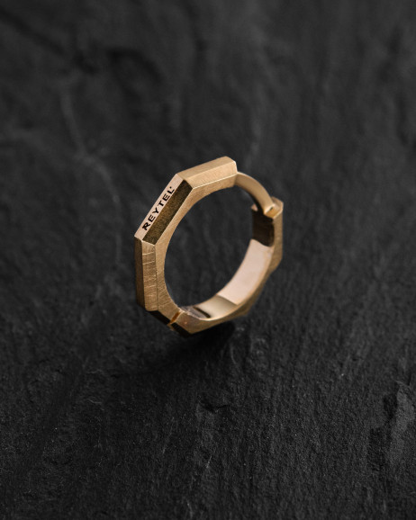 Earring - ring BRUTAL ​(14k yellow gold) 5