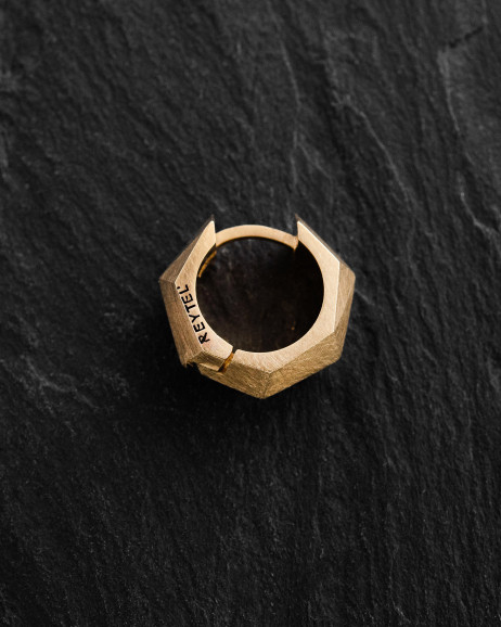 Earring - ring FACETS ​(14k yellow gold) 4