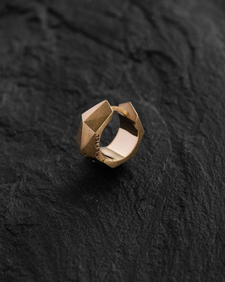 Earring - ring FACETS ​(14k yellow gold) 5