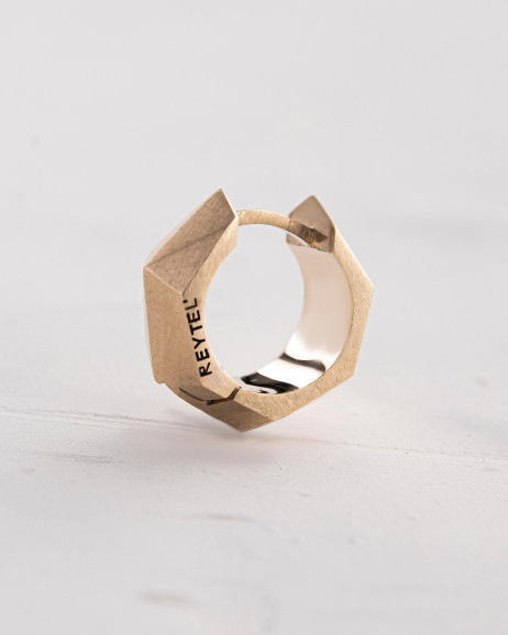 Earring - ring FACETS ​(14k yellow gold) 3