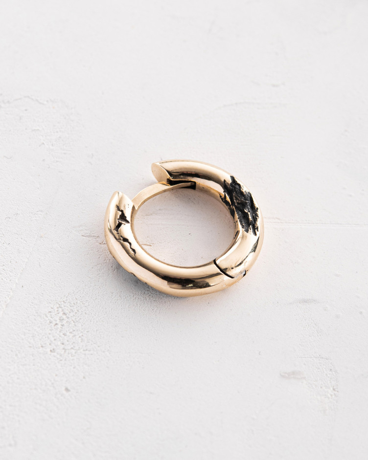 Сережка - кільце DOVBUSH (жовте золото) 4