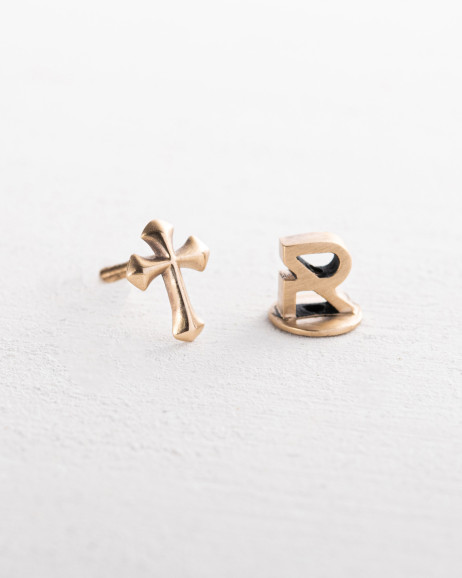 Mono earring CROCETTA ​(14k yellow gold) 3