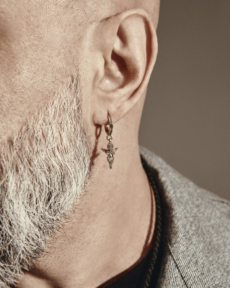 Single earring ANGEL OF LIGHT (14k yellow gold) 2