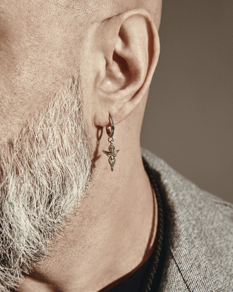 Single earring ANGEL OF LIGHT (14k yellow gold) 2