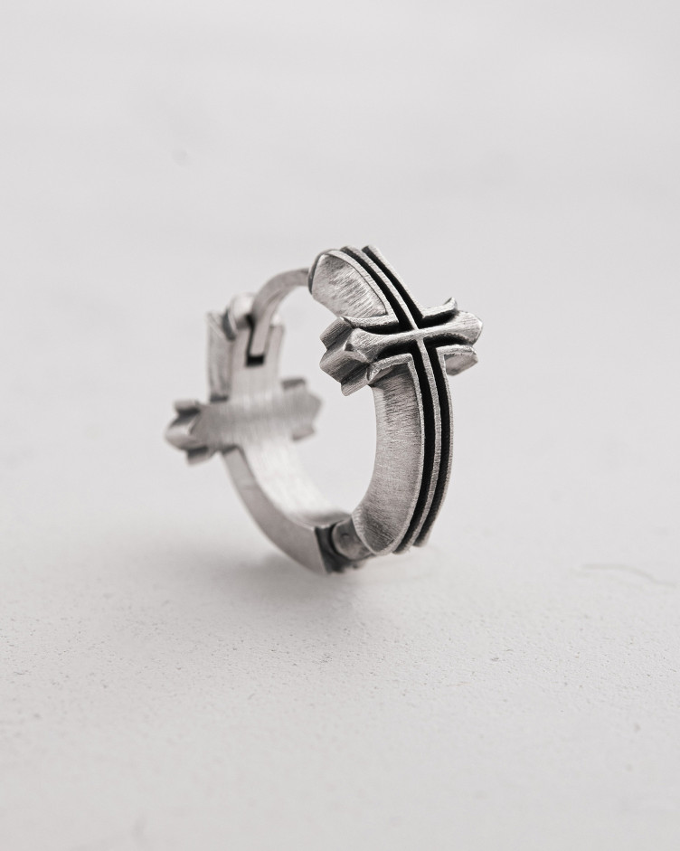 Срібна сережка - кільце VERITA