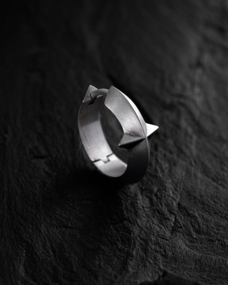 Silver hoop earring AXIS 2