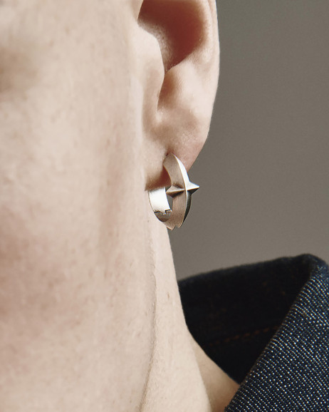 Silver hoop earring AXIS