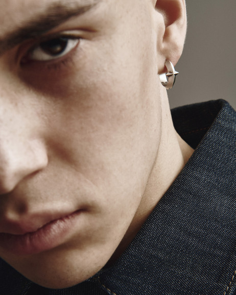 Silver hoop earring AXIS 3