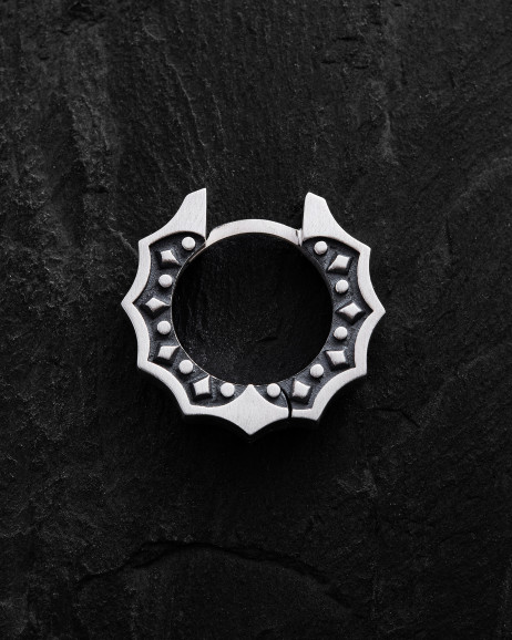 Silver hoop earring CORE 3