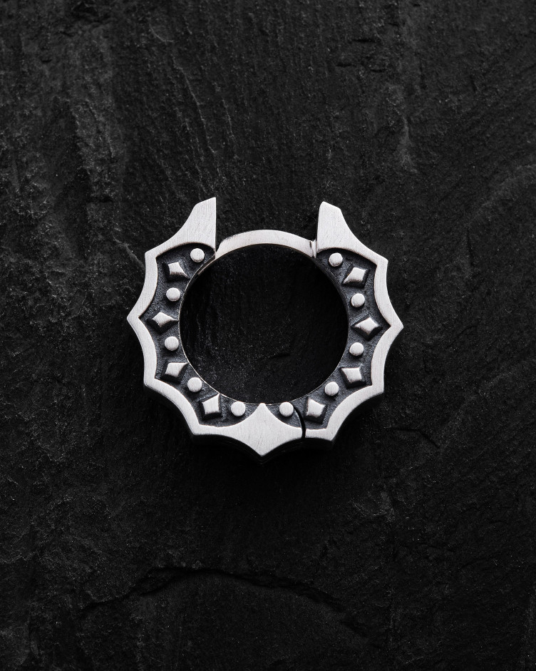 Silver hoop earring CORE 3