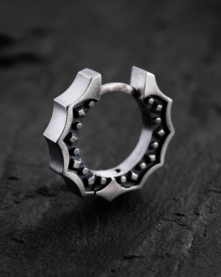 Silver hoop earring CORE