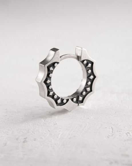 Silver hoop earring CORE 5