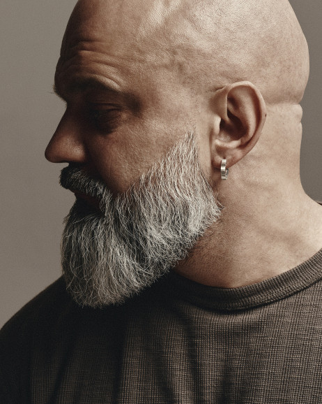 Silver hoop earring CORE 4