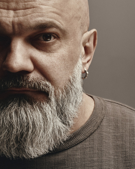 Silver hoop earring CORE 2