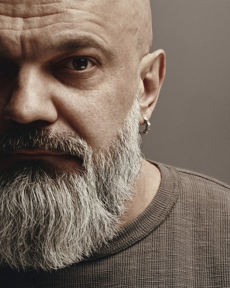 Silver hoop earring CORE 2