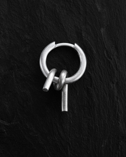 Срібна сережка - кільце RISE / Сережки