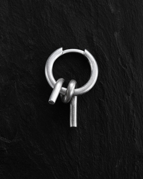 Серебряная серьга - кольцо RISE / Серьги