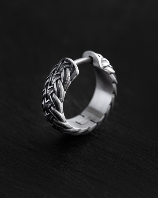 Срібна сережка - кільце CELTIC KNOT / Сережки + 2