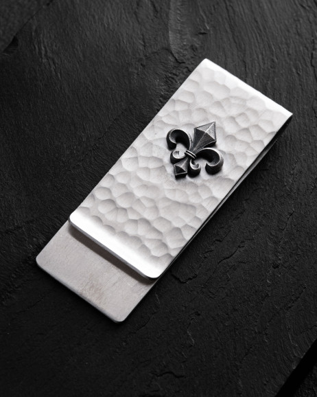 Серебряный зажим для денег FLEUR DE LIS