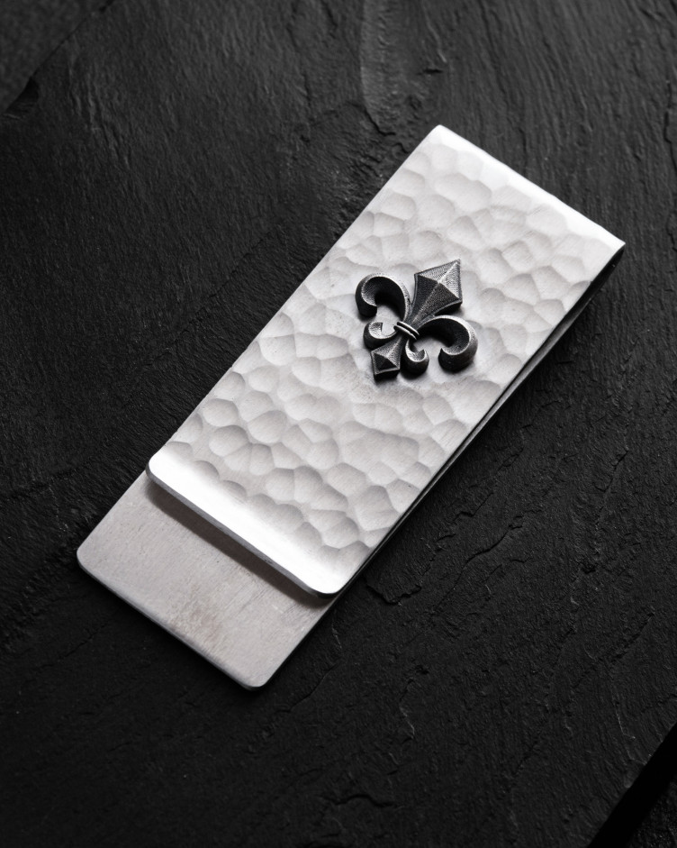 Срібний затиск для грошей FLEUR DE LIS