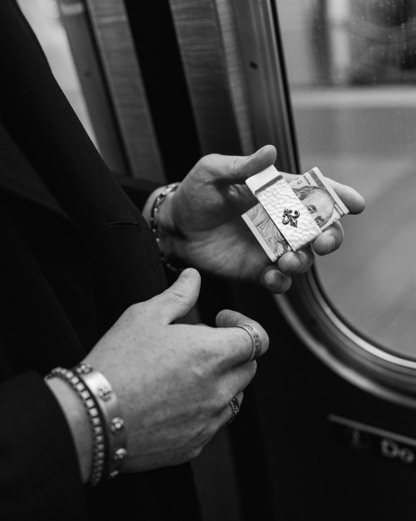 Silver money clip FLEUR DE LIS 8