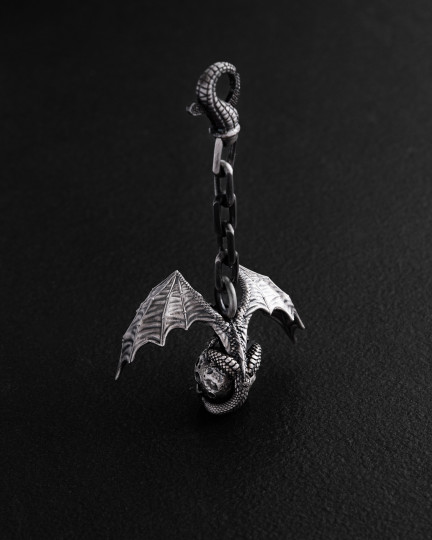 Срібний брелок DRACO MUNDI / Аксесуари + 3