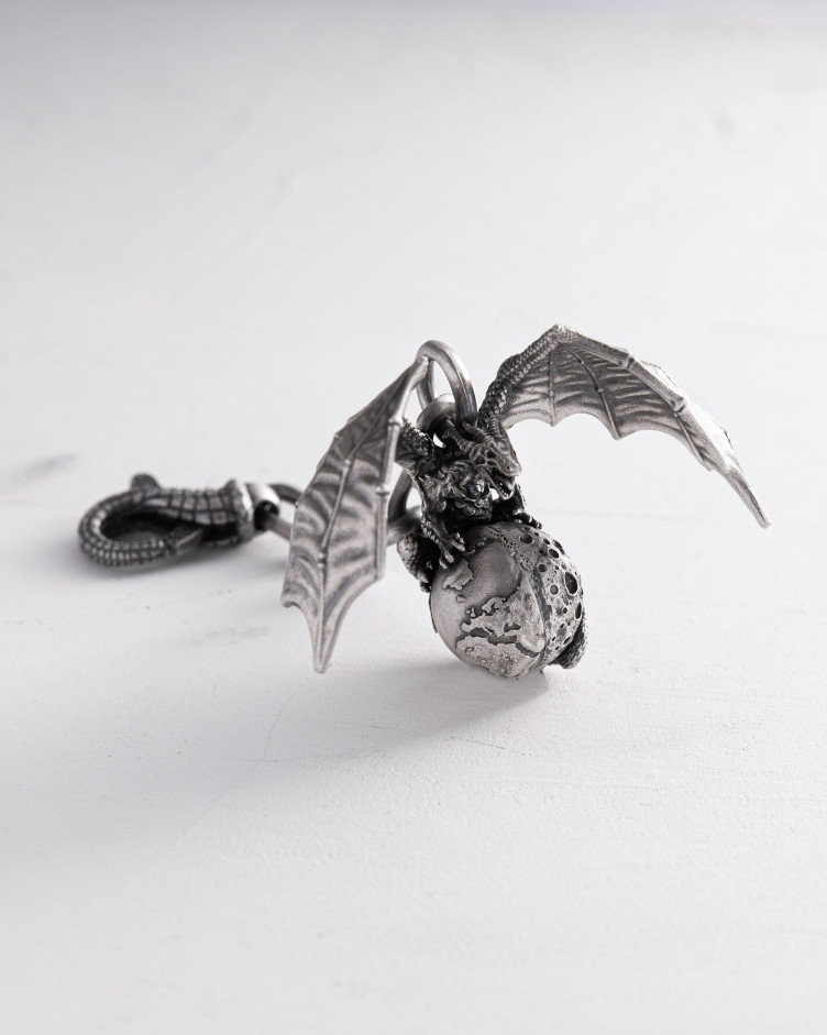 Серебряный брелок DRACO MUNDI 5