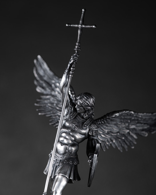 Срібна фігура ручної роботи ST. MICHAEL ARCHANGEL / Фігури ручної роботи + 5
