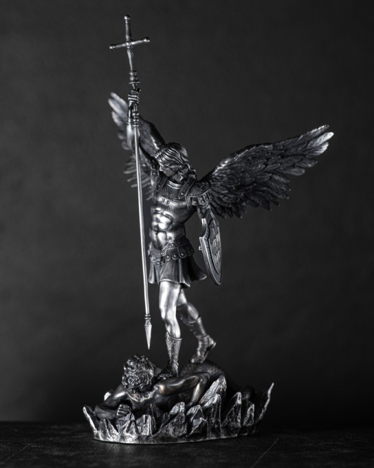 Срібна фігура ручної роботи ST. MICHAEL ARCHANGEL / Фігури ручної роботи + 7