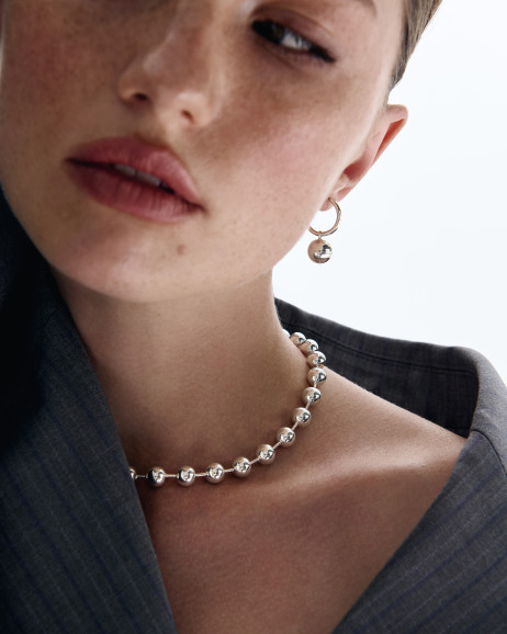 Серебряное колье BUBBLE / Колье женские